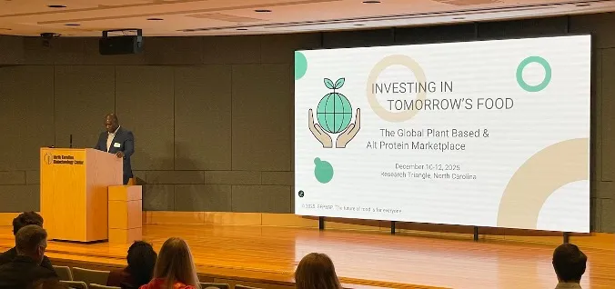 Tawanda Muzhingi, Executive Director of GFPBAP, gives Opening Remarks onstage.